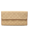 Louis Vuitton Monogram Mini Porte Tresor International Wallet Beige Canvas