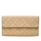 Louis Vuitton Monogram Mini Porte Tresor International Wallet Beige Canvas
