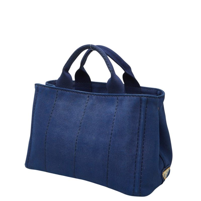 Prada Canapa Mini 2-Way Shoulder Bag Blue Canvas — view 2