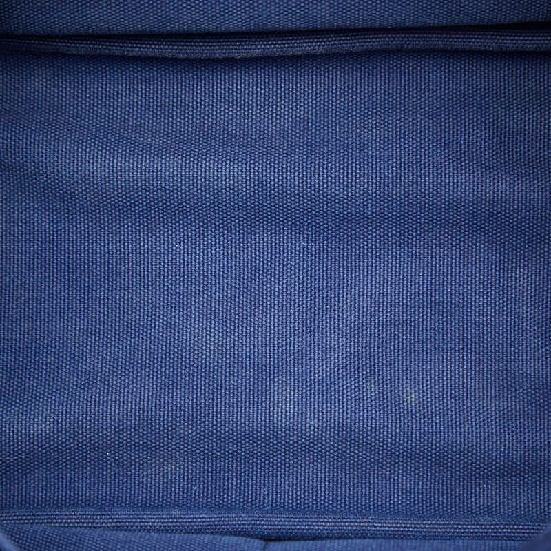 Prada Canapa Mini 2-Way Shoulder Bag Blue Canvas — view 8