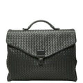 Bottega Veneta Intrecciato Business Briefcase Gray Leather