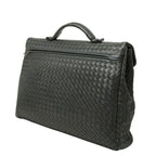Bottega Veneta Intrecciato Business Briefcase Gray Leather — view 2
