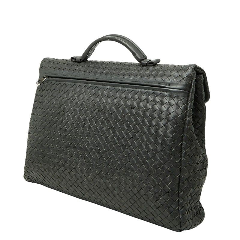 Bottega Veneta Intrecciato Business Briefcase Gray Leather — view 2