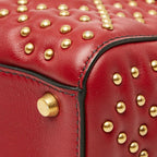 Dior Mini Lady Dior Studs Chain Shoulder Bag 2-Way Red Lambskin — view 4