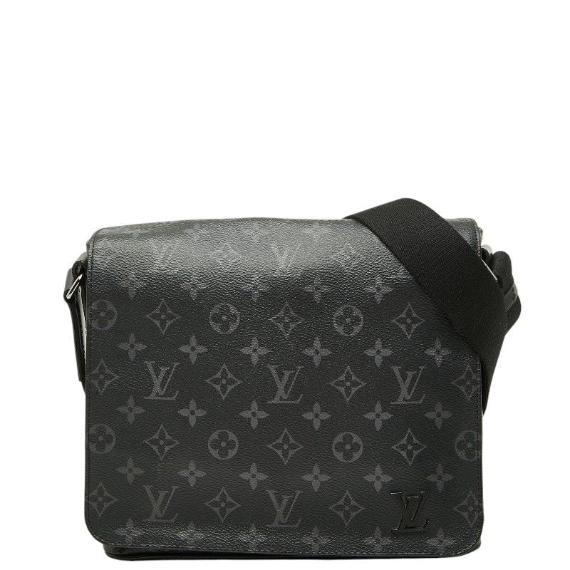 Louis Vuitton Monogram Eclipse District PM Crossbody Shoulder Bag Messenger