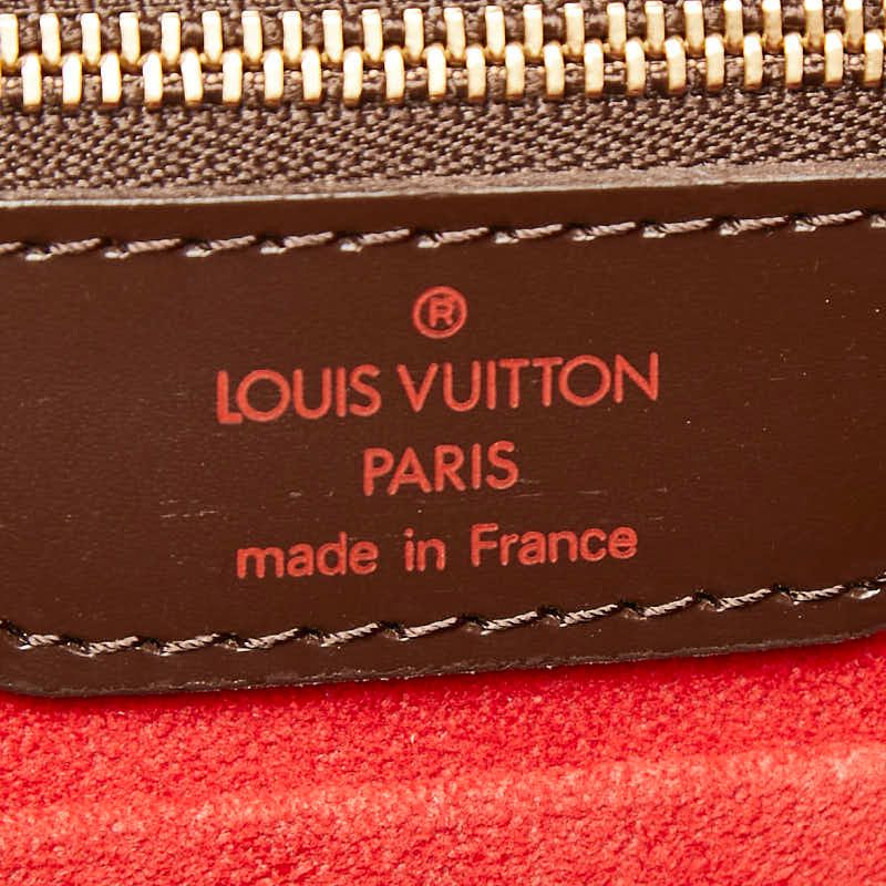 Louis Vuitton Damier Hampstead GM Tote Shoulder Bag Brown Leather — view 9