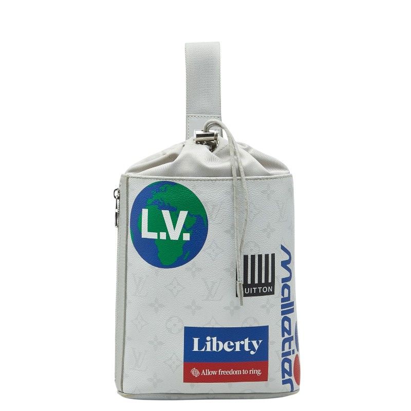 Louis Vuitton Monogram Chalk Sling Bag Blanc White Gray Leather
