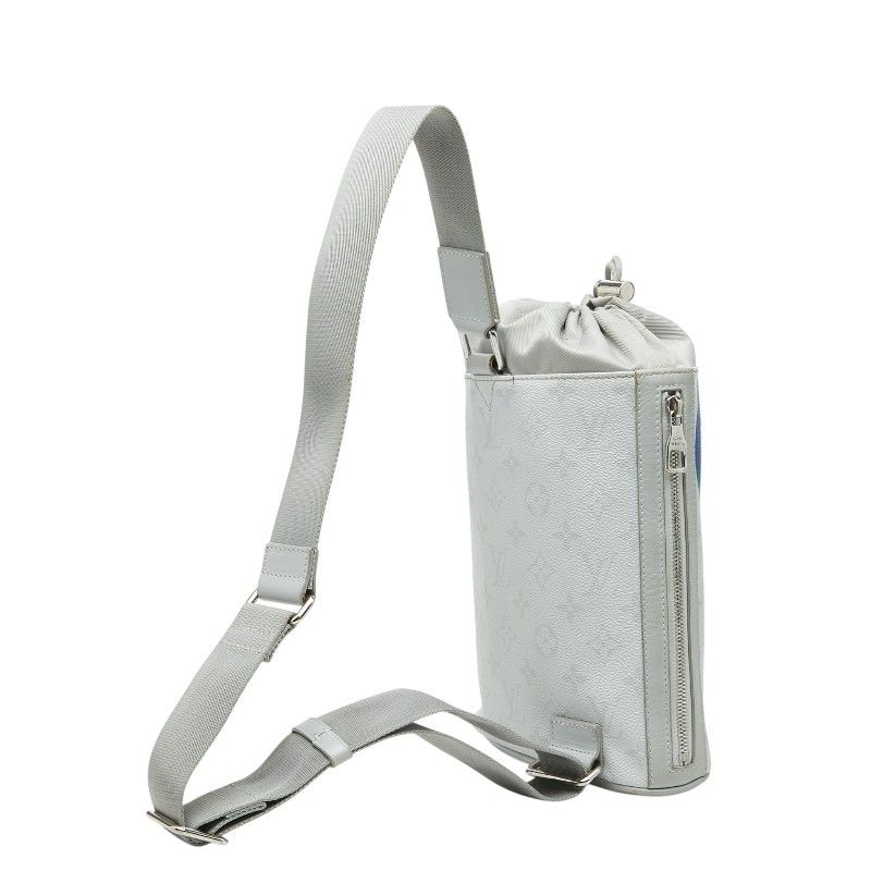 Louis Vuitton Monogram Chalk Sling Bag Blanc White Gray Leather — view 2