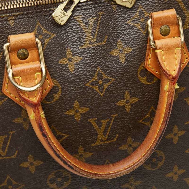 Louis Vuitton Monogram Alma PM Handbag Brown Leather — view 9