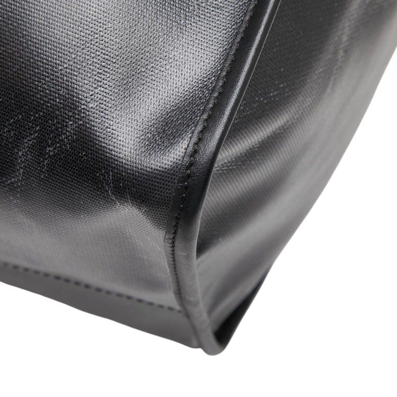 Fendi Big Logo Fish Eye Tote Shoulder Bag 2-Way Black White Leather — view 4