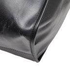 Fendi Big Logo Fish Eye Tote Shoulder Bag 2-Way Black White Leather — view 4