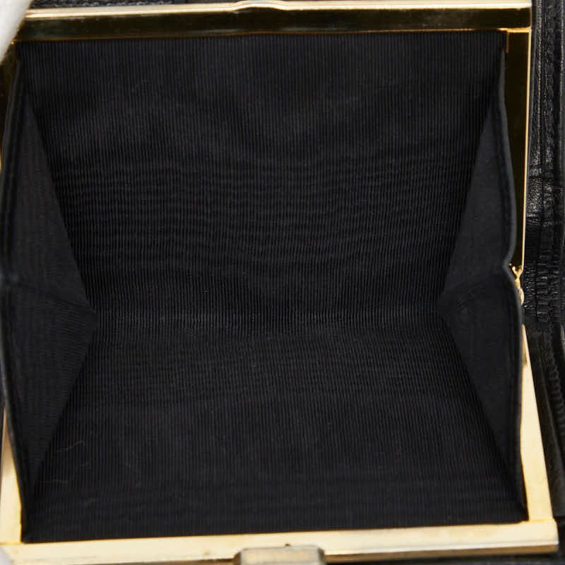 Chanel CC Logo Bicolor Bifold Wallet Black Leather — view 7