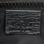 Gucci GG Supreme Crossbody Shoulder Bag Black Gray Leather — view 9