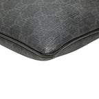 Gucci GG Supreme Crossbody Shoulder Bag Black Gray Leather — view 4