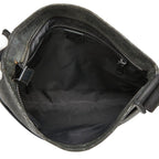 Gucci GG Supreme Crossbody Shoulder Bag Black Gray Leather — view 7