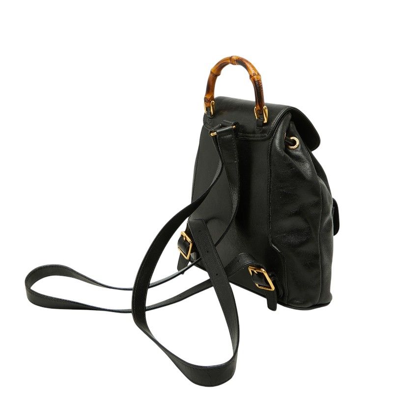 Gucci Bambu Backpack 003 Black Leather — view 2