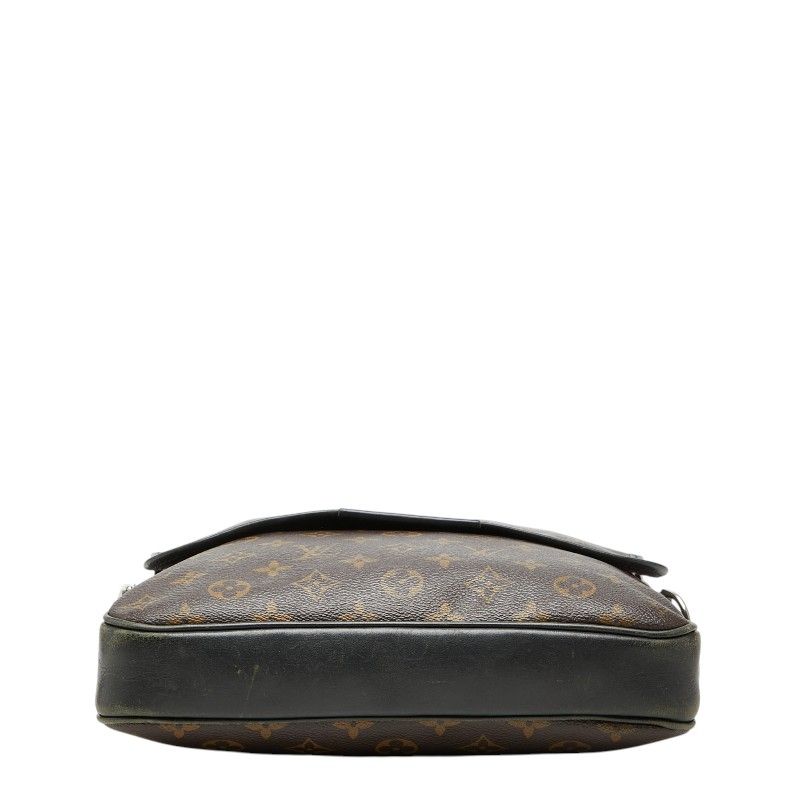 Louis Vuitton Monogram Macassar Bus MM Crossbody Shoulder Bag Brown Black — view 3