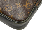 Louis Vuitton Monogram Macassar Bus MM Crossbody Shoulder Bag Brown Black — view 6