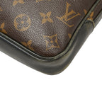 Louis Vuitton Monogram Macassar Bus MM Crossbody Shoulder Bag Brown Black — view 4