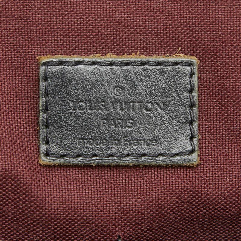 Louis Vuitton Monogram Macassar Bus MM Crossbody Shoulder Bag Brown Black — view 9