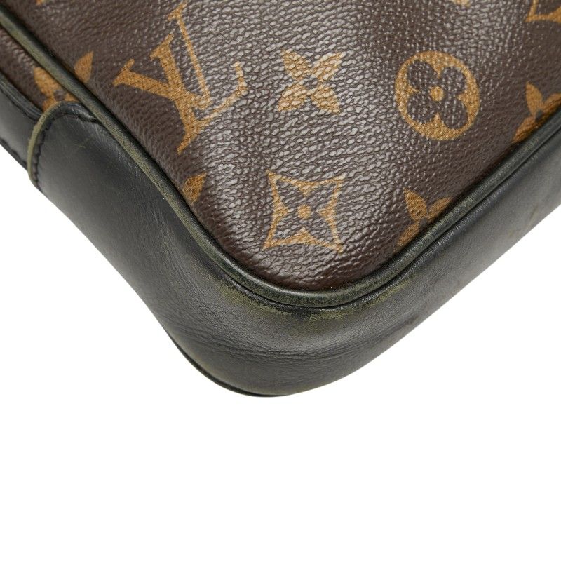 Louis Vuitton Monogram Macassar Bus MM Crossbody Shoulder Bag Brown Black — view 5