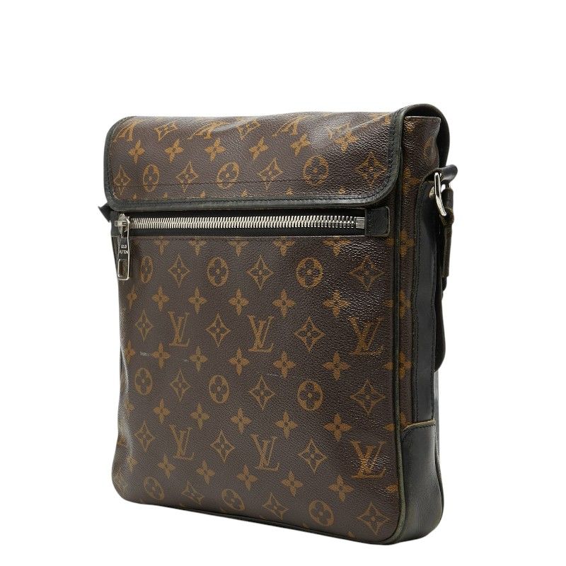Louis Vuitton Monogram Macassar Bus MM Crossbody Shoulder Bag Brown Black — view 2