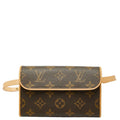 Louis Vuitton Monogram Pochette Florentine Waist Bag Brown Leather