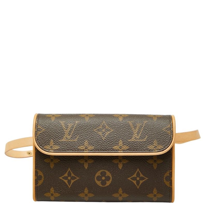 Louis Vuitton Monogram Pochette Florentine Waist Bag Brown Leather