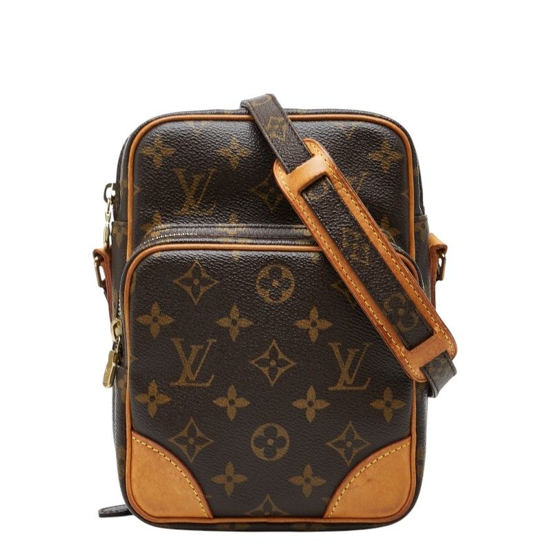 Louis Vuitton Monogram Amazon Crossbody Shoulder Bag Brown Leather