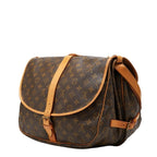 Louis Vuitton Monogram Saumur 35 Crossbody Shoulder Bag Brown Leather — view 2