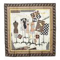 Fendi Zucca Torso Motif Scarf Multicolor Silk