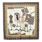 Fendi Zucca Torso Motif Scarf Multicolor Silk