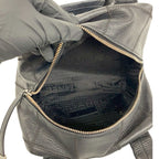 Chanel With Card Choco Bar Caviar Leather Mini Boston Bag Black — view 9