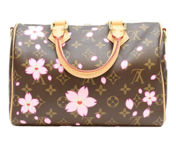 Louis Vuitton TM Takashi Murakami Monogram Cherry Blossom Speedy Bandouliere 25 — view 3