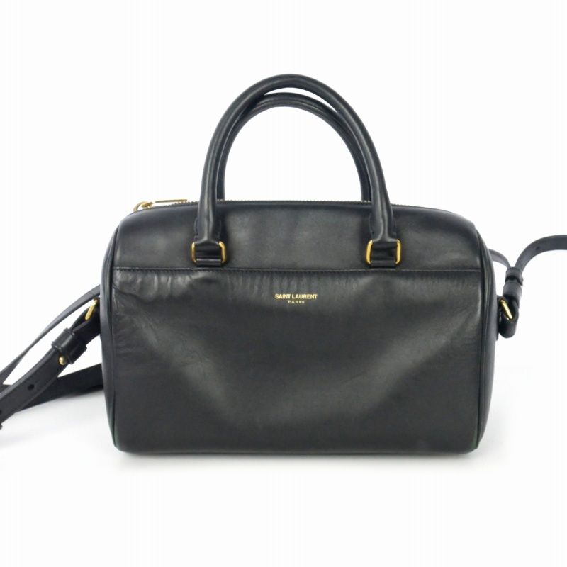 Saint Laurent Baby Duffle 2-Way Handbag Shoulder Mini Boston Black