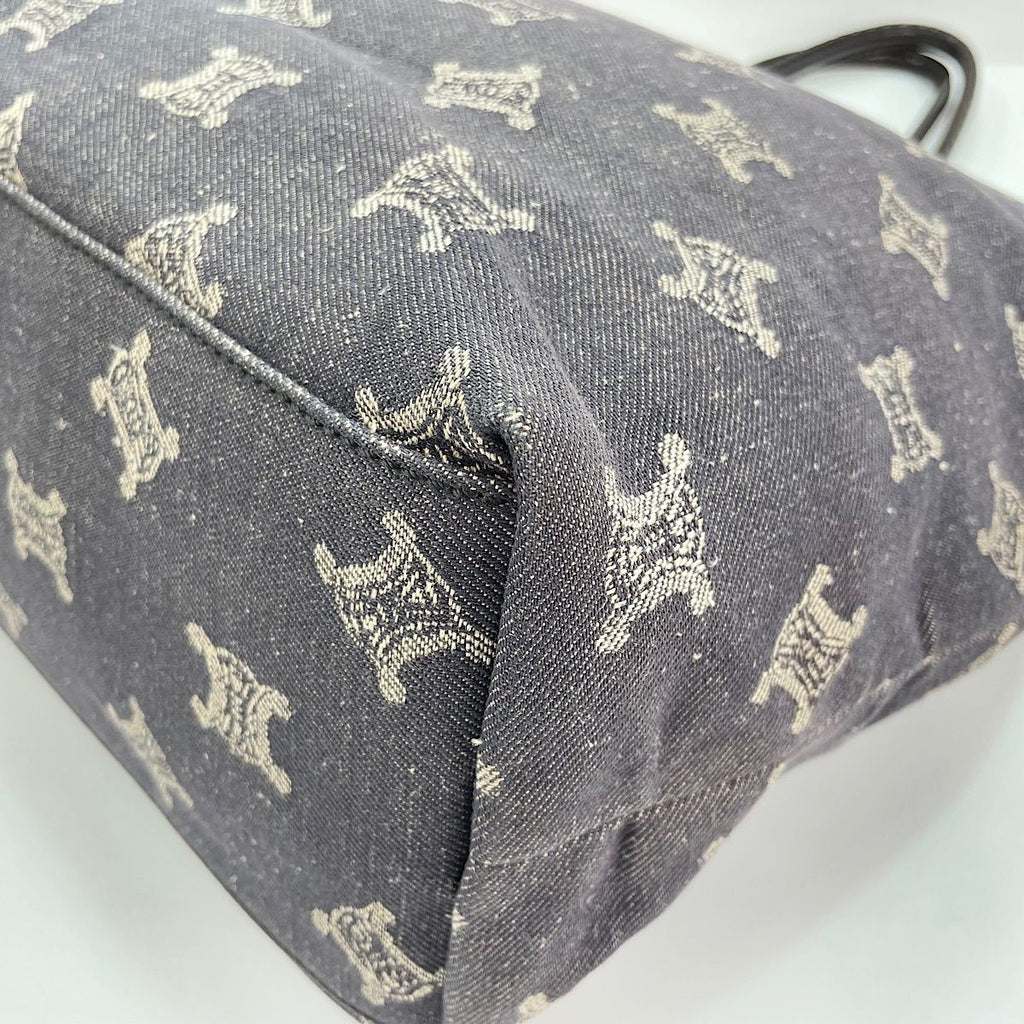 Celine Tote Macadam Navy — view 8