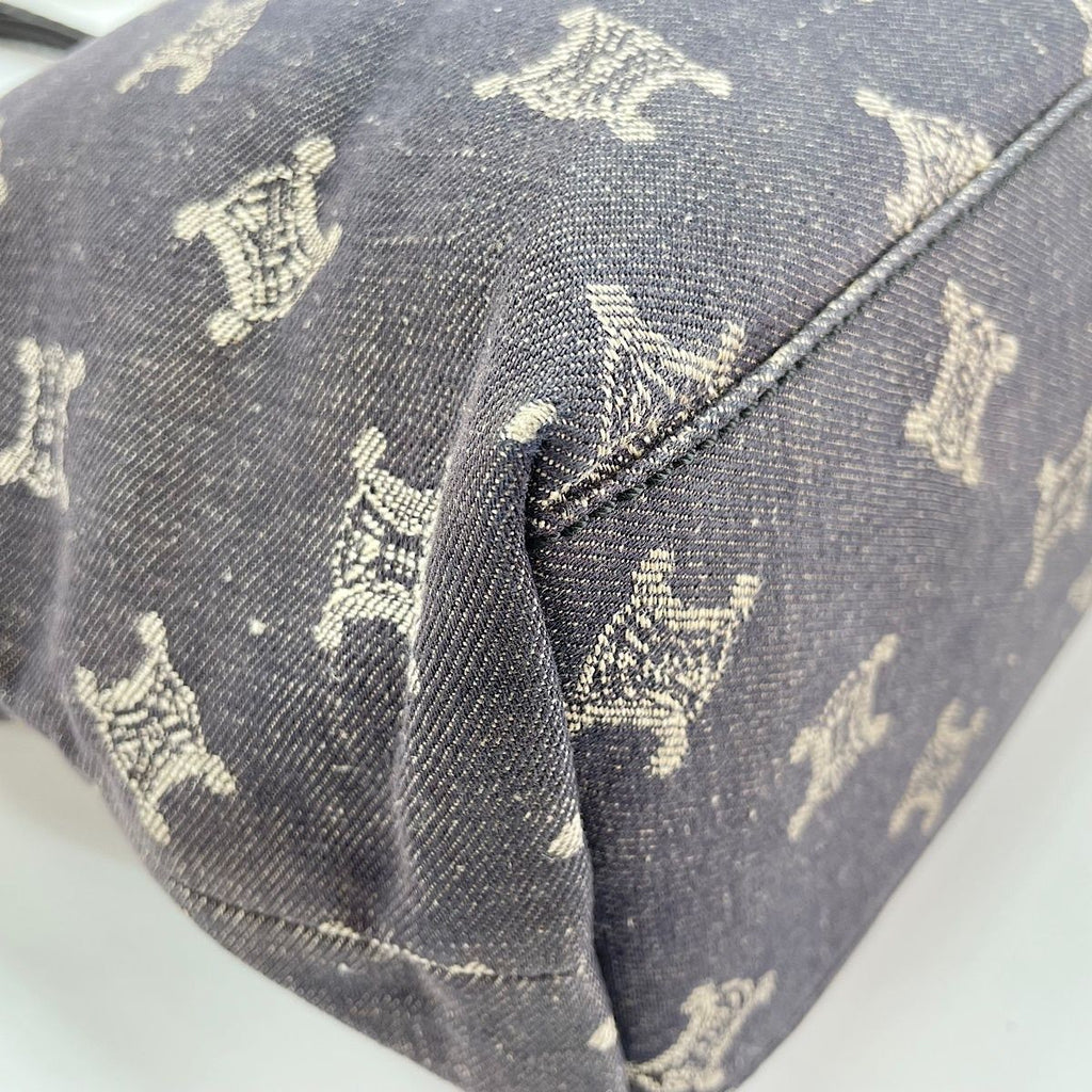 Celine Tote Macadam Navy — view 7