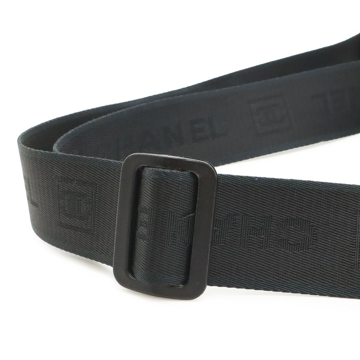 Chanel Sports Line CC Logo Messenger Bag Crossbody Rubber Coating Black — view 5