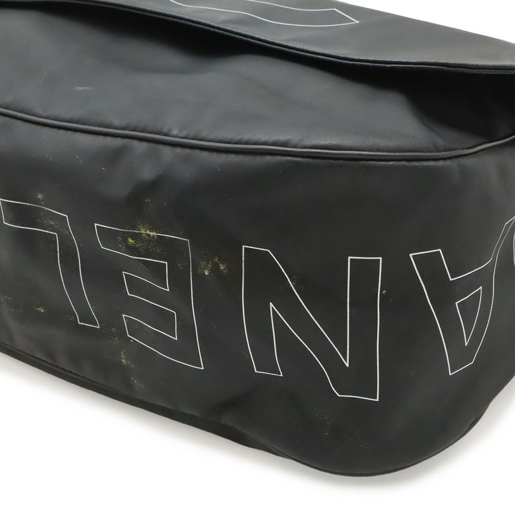Chanel Sports Line CC Logo Messenger Bag Crossbody Rubber Coating Black — view 3