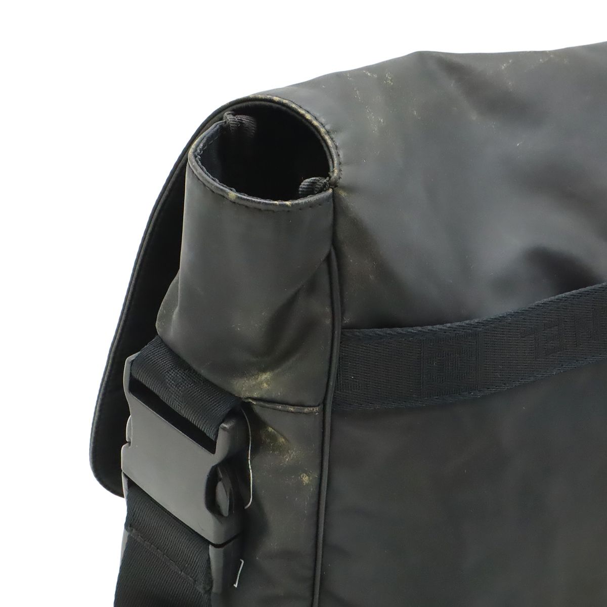 Chanel Sports Line CC Logo Messenger Bag Crossbody Rubber Coating Black — view 4