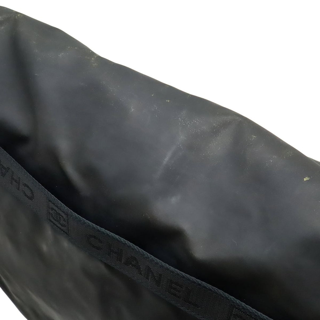 Chanel Sports Line CC Logo Messenger Bag Crossbody Rubber Coating Black — view 7