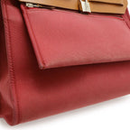 Hermes Herbag Zip PM 2-Way Shoulder Bag Toile Officier Leather Red Pouch — view 7