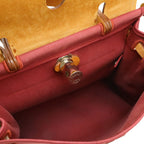 Hermes Herbag Zip PM 2-Way Shoulder Bag Toile Officier Leather Red Pouch — view 5