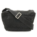 Bottega Veneta Intrecciato Webbing Shoulder Bag Canvas Black