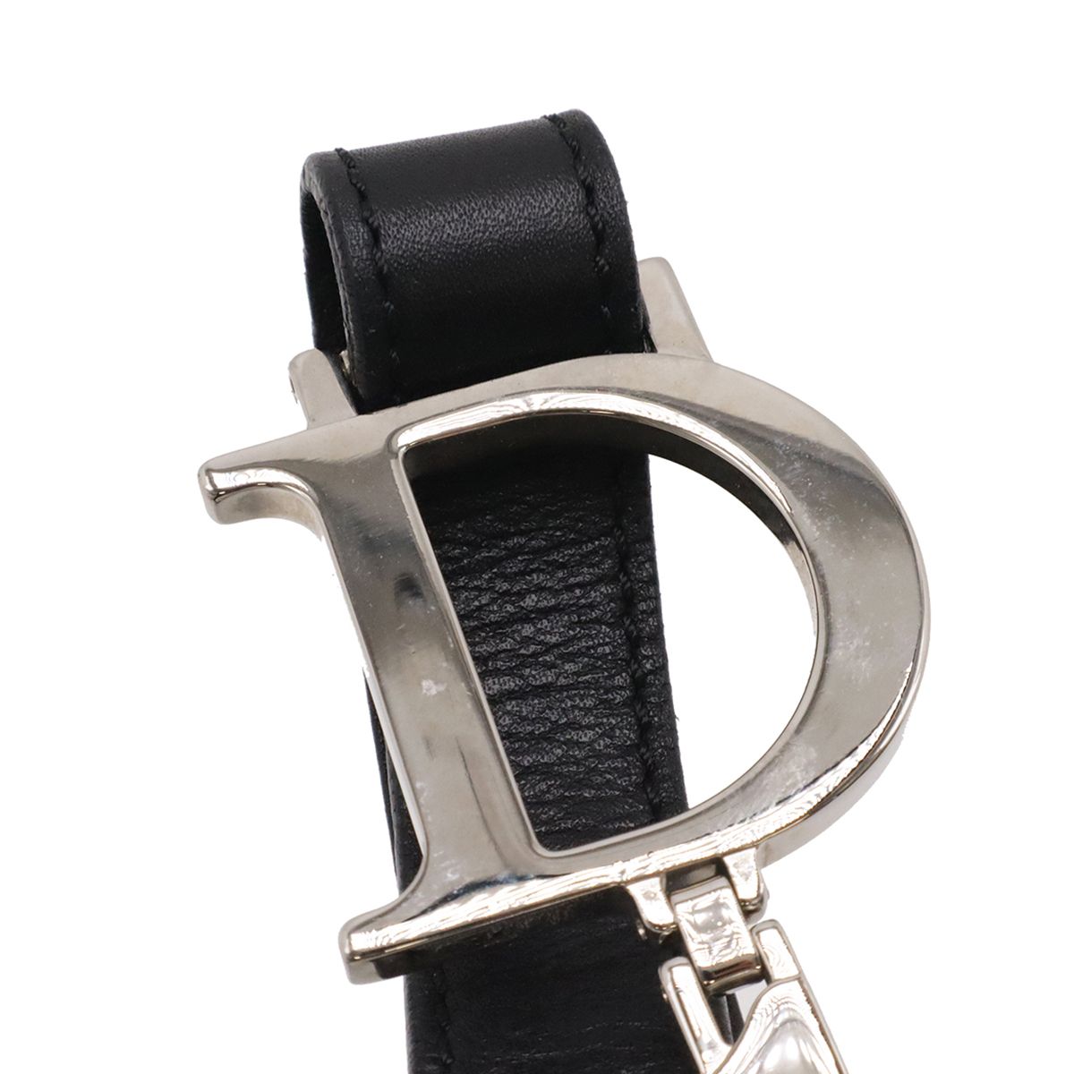 Dior Trotter Shoulder Bag Canvas Leather Navy Silver — view 5