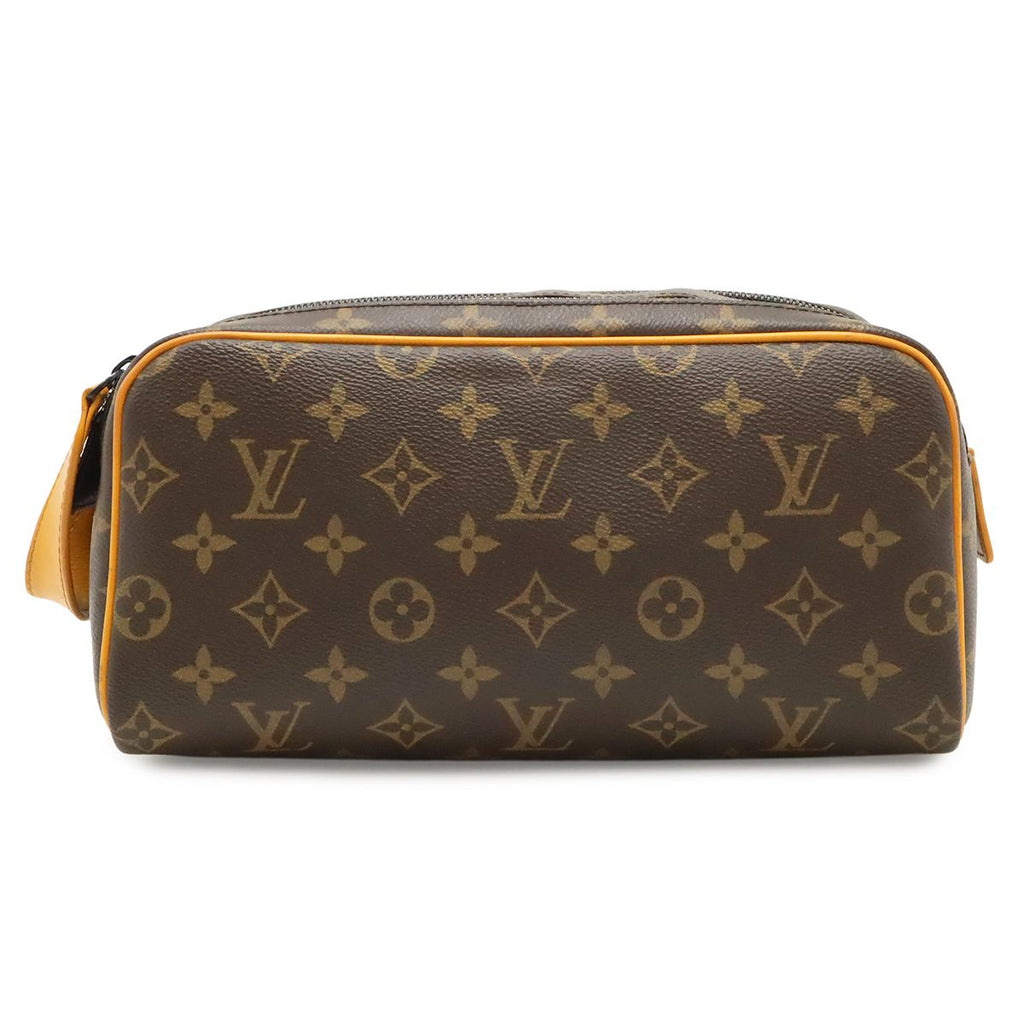 Louis Vuitton Monogram Macassar Dopp Kit Clutch Handbag Pouch Saffron Yellow