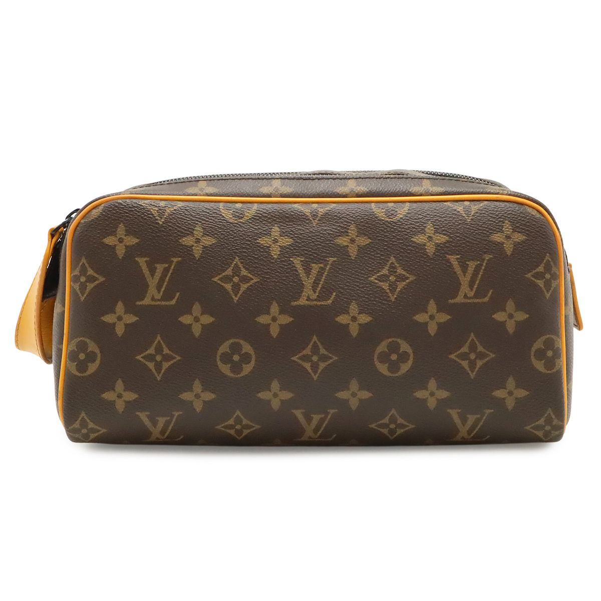 Louis Vuitton Monogram Macassar Dopp Kit Clutch Handbag Pouch Saffron Yellow