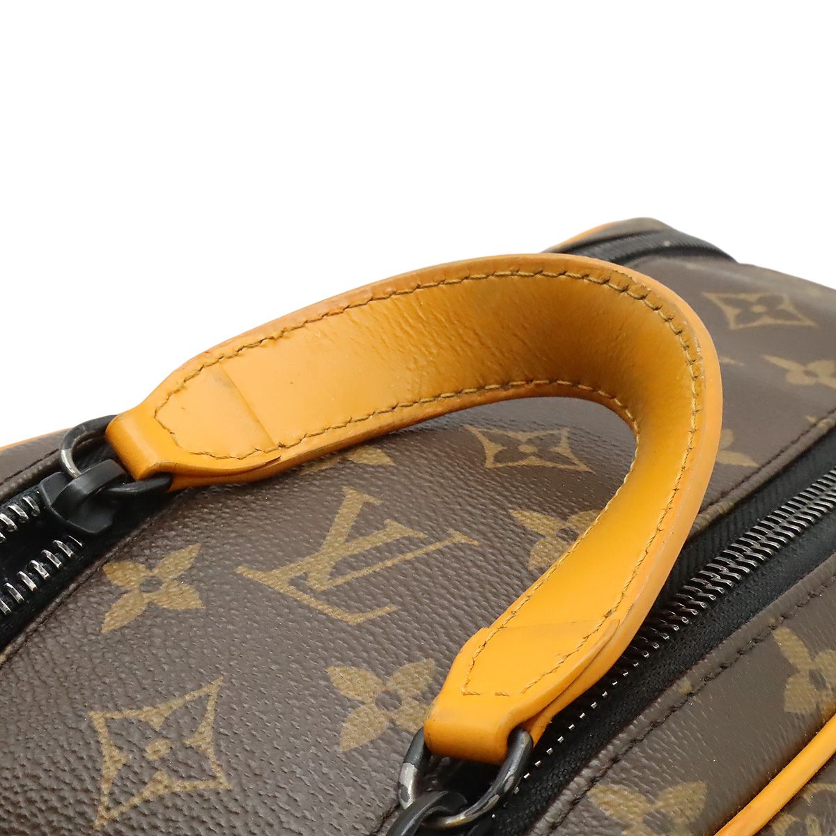 Louis Vuitton Monogram Macassar Dopp Kit Clutch Handbag Pouch Saffron Yellow — view 5