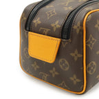 Louis Vuitton Monogram Macassar Dopp Kit Clutch Handbag Pouch Saffron Yellow — view 7