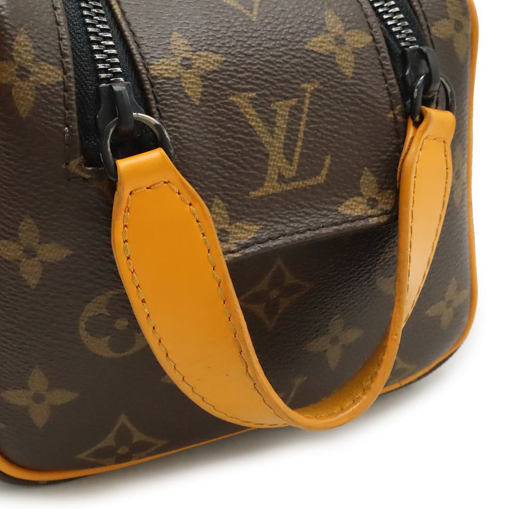Louis Vuitton Monogram Macassar Dopp Kit Clutch Handbag Pouch Saffron Yellow — view 4